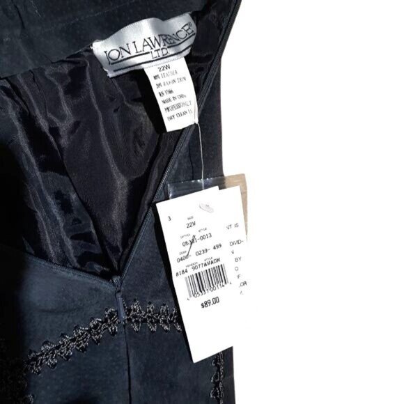 Jon Lawrence Blue Suede Skirt Women 22W Midi Lined Crochet - Picture 6 of 7